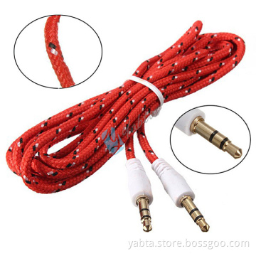 for MP3 and mobile phone used 3.5mm male to 3.5mm male in car audio cable